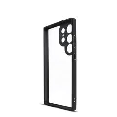 Samsung Galaxy S24 Ultra Kılıf Kamera Korumalı Şeffaf Arka Yüzey New Roll Kapak