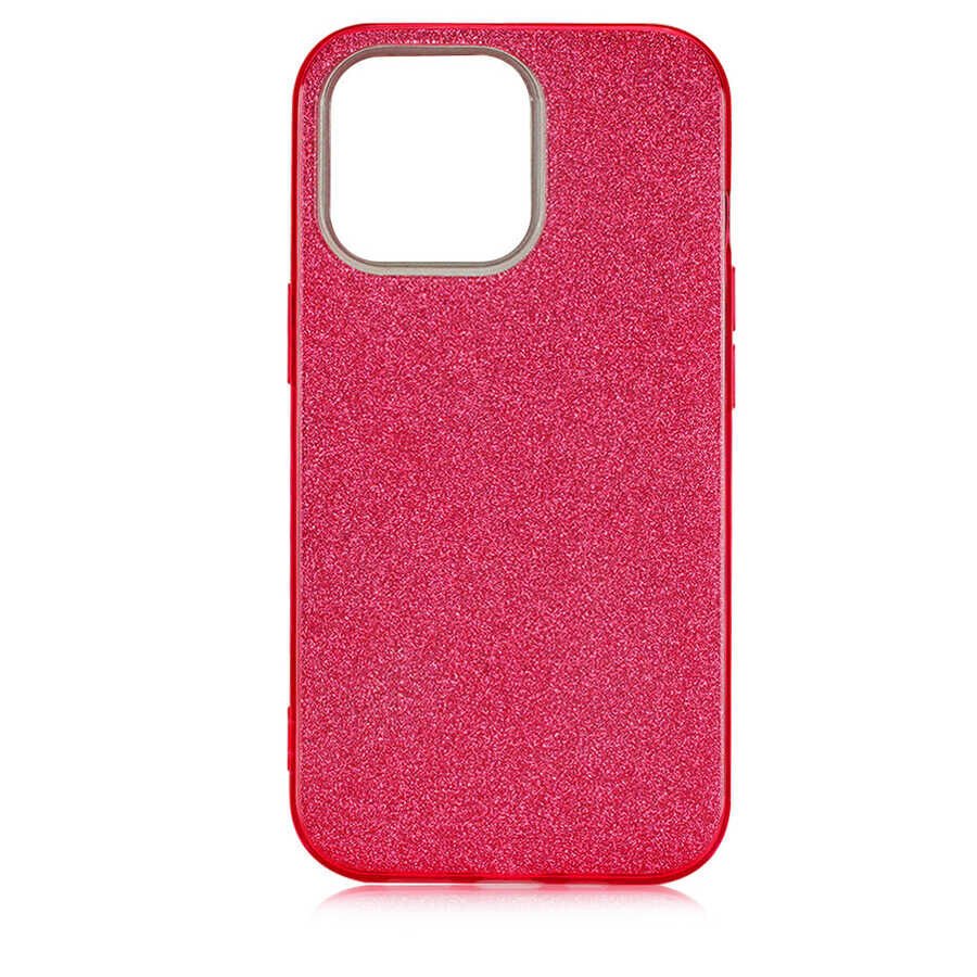 iPhone 13 Pro Max Kılıf Shining Silikon Kırmızı