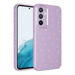 Samsung Galaxy A55 Kılıf Kamera Korumalı Simli Lüks Koton Kapak