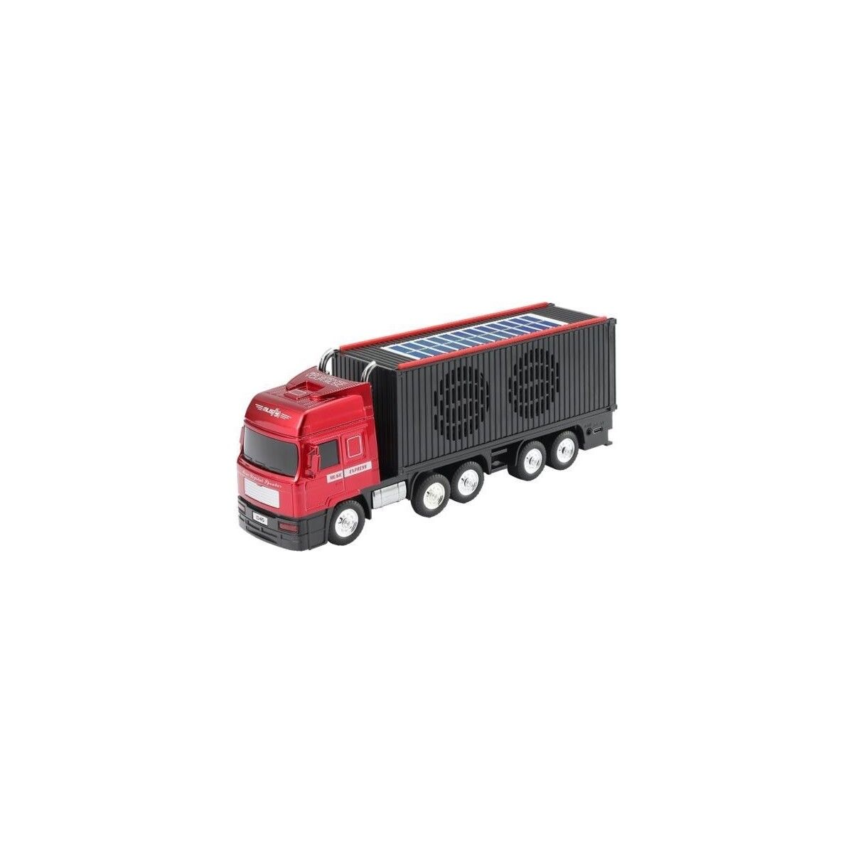 D45 Tır  Güneş Enerjili Bluetooth Hoparlör Fm-Aux-Usb Destekli Speaker Kırmızı