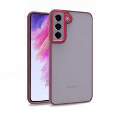 Samsung Galaxy S21 FE Kılıf Kamera Çıkıntılı Arkası Şeffaf Köşeleri Parlak Renkli Işlemeli Flora Kapak Mavi