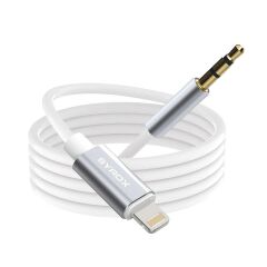 Syrox İphone Linghtning İphone / 3.5 MM Aux Kablosu Dönüştürücü Gri