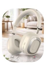 Bluetooth Kulaklık Kulak Üstü Kablosuz Kulaklık HD70 Bej