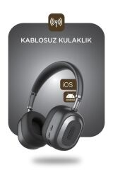 Bluetooth Kulaklık Kulak Üstü Kablosuz Kulaklık HD70 Siyah