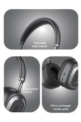 Bluetooth Kulaklık Kulak Üstü Kablosuz Kulaklık HD70 Siyah