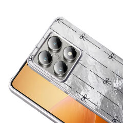 Xiaomi 14T Pro Kılıf Desenli Mep Kapak Gri Leopar