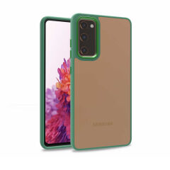 Samsung Galaxy S20 FE Kılıf Kamera Çıkıntılı Arkası Şeffaf Köşeleri Parlak Renkli Işlemeli Flora Kapak Rose Gold