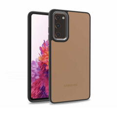 Samsung Galaxy S20 FE Kılıf Kamera Çıkıntılı Arkası Şeffaf Köşeleri Parlak Renkli Işlemeli Flora Kapak Rose Gold