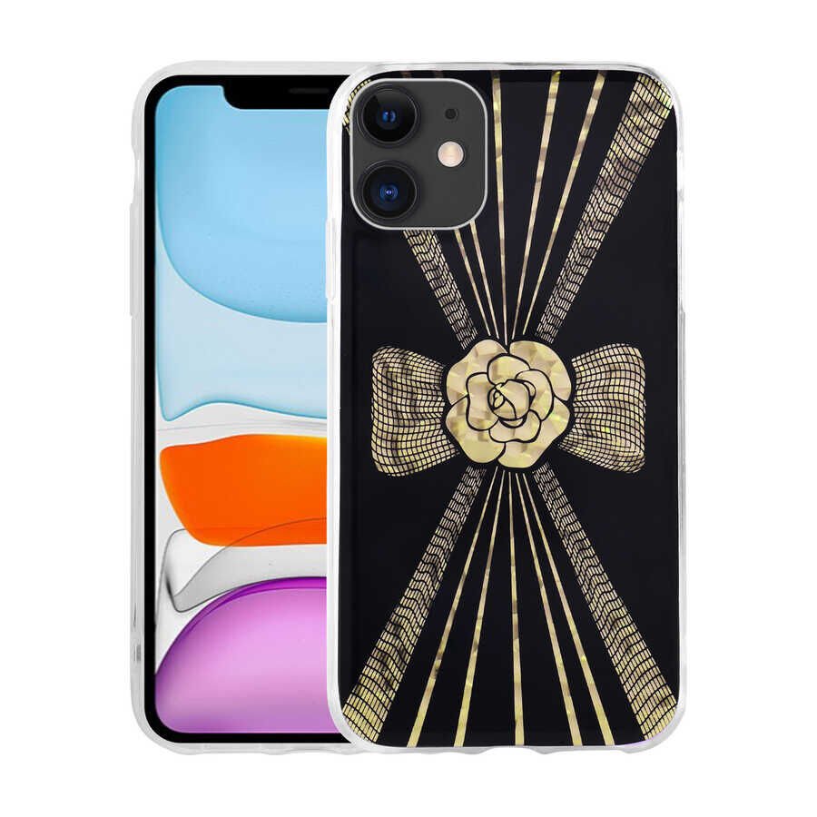 iPhone 11 Kılıf Desenli Sert Elnov Kapak NO3