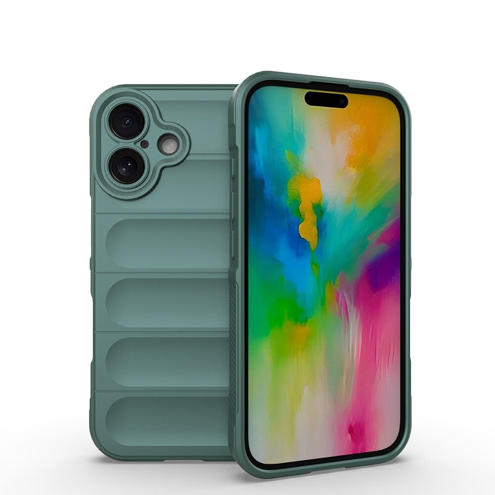 iPhone 16 Kılıf Esnek TPU Oyuklu Arka Yüzey Tasarımlı Etnik Silikon Kapak
