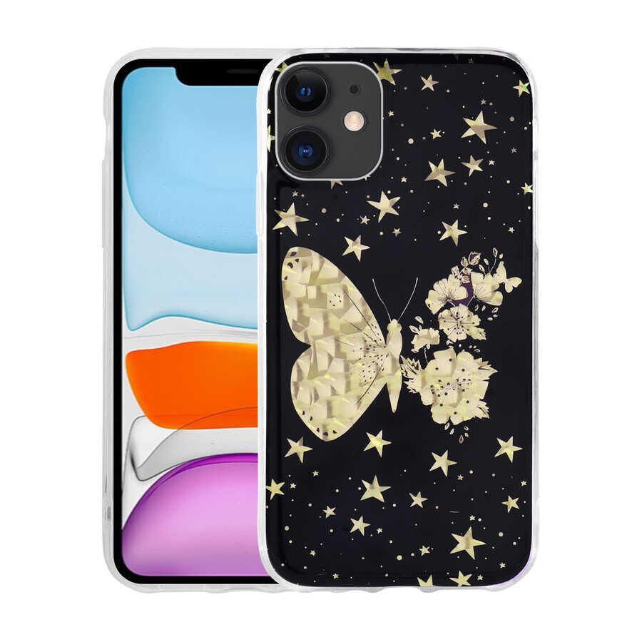 iPhone 11 Kılıf Desenli Sert Elnov Kapak NO2