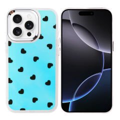 iPhone 16 Pro Max Kılıf Airbag Tasarımlı Hadra Kapak Kalp