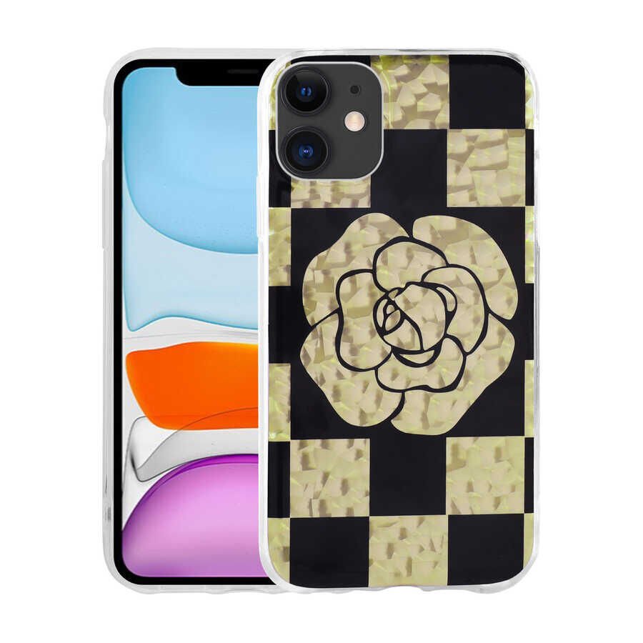 iPhone 11 Kılıf Desenli Sert Elnov Kapak NO4