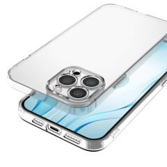 iPhone 13 Pro Max Kılıf Kamera Korumalı Süper Silikon Kapak Renksiz