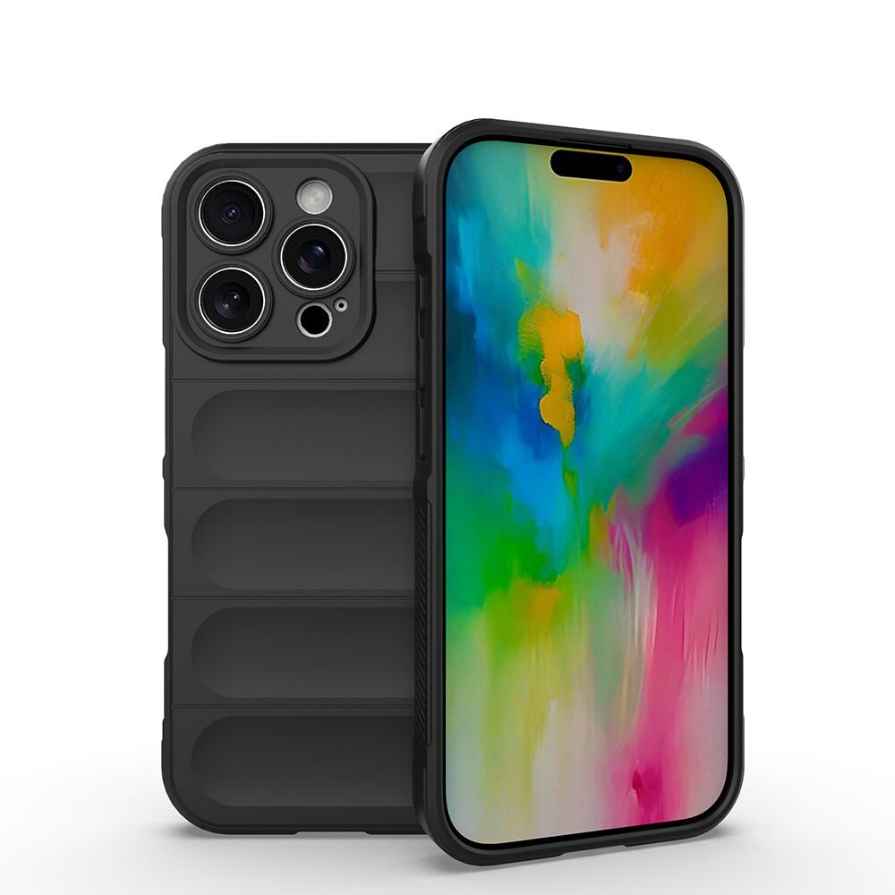 iPhone 16 Pro Kılıf Esnek TPU Oyuklu Arka Yüzey Tasarımlı Etnik Silikon Kapak