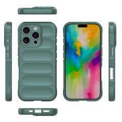 iPhone 16 Pro Kılıf Esnek TPU Oyuklu Arka Yüzey Tasarımlı Etnik Silikon Kapak