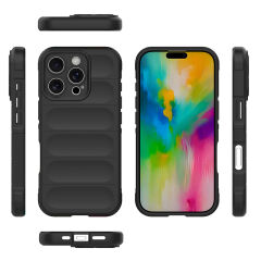 iPhone 16 Pro Kılıf Esnek TPU Oyuklu Arka Yüzey Tasarımlı Etnik Silikon Kapak