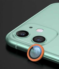 iPhone 12 Mini CL-02 Kamera Lens Koruyucu Turuncu