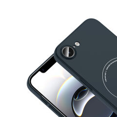 iPhone 17E Kılıf M-Safe Şarj Özellikli Kamera Korumalı Premium Elio Sert PC Kapak