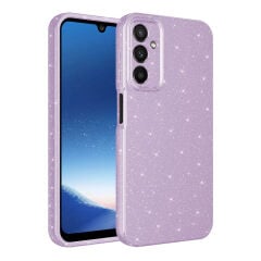 Samsung Galaxy A15 Kılıf Kamera Korumalı Simli Lüks Koton Kapak