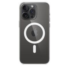 İphone 15 Pro Kablosuz Şarj Özellikli Şeffaf Silikon Kılıf