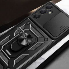 Samsung Galaxy A55 Tank Kılıf Magnetik Standlı Kamera Korumalı Sürgülü Vega Kapak