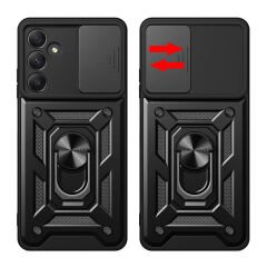 Samsung Galaxy A55 Tank Kılıf Magnetik Standlı Kamera Korumalı Sürgülü Vega Kapak