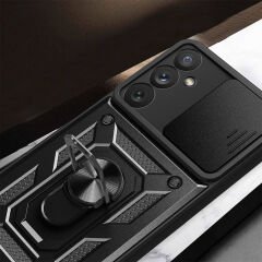 Samsung Galaxy A54 Tank Kılıf Magnetik Standlı Kamera Korumalı Sürgülü Vega Kapak