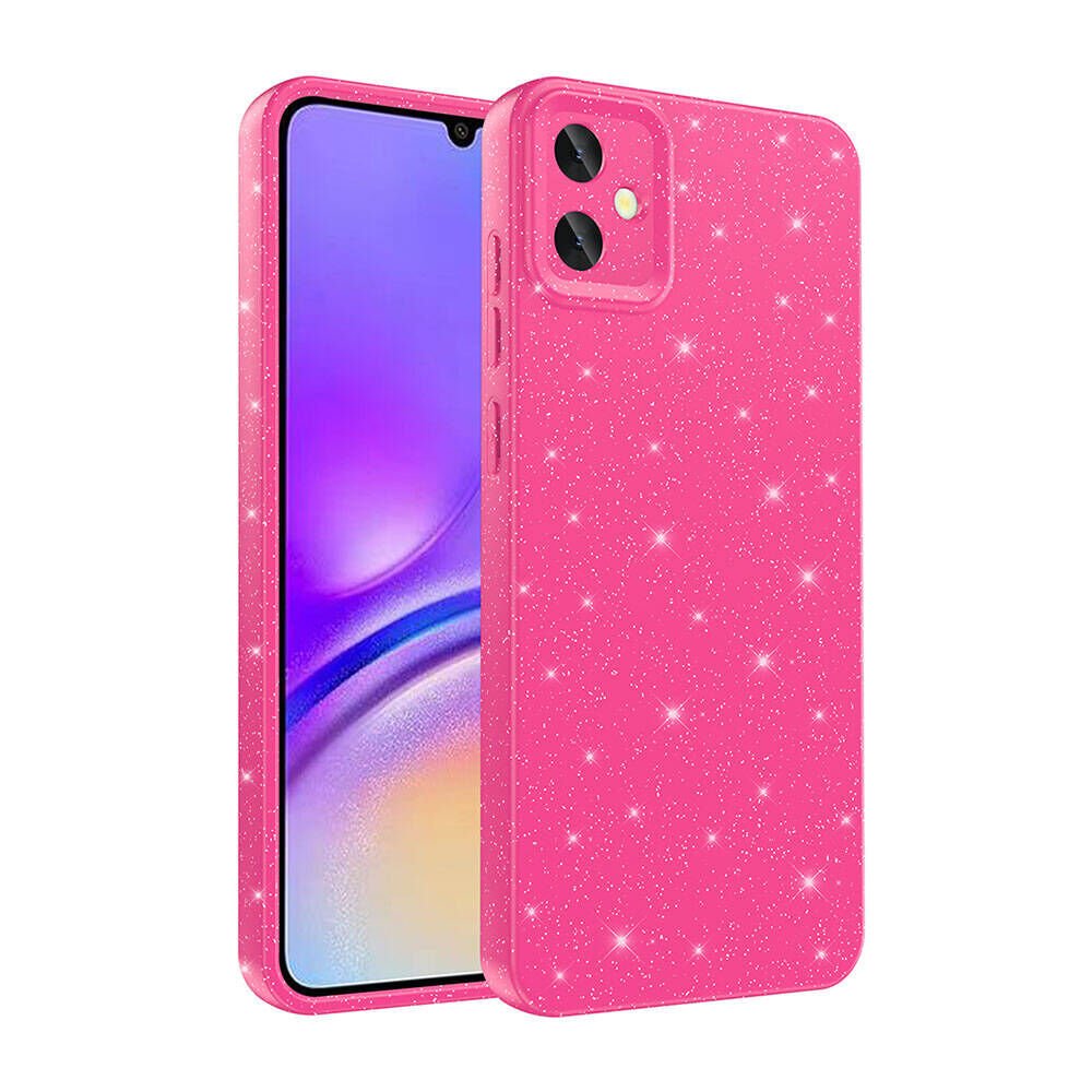 Samsung Galaxy A05 Kılıf Kamera Korumalı Simli Lüks Koton Kapak