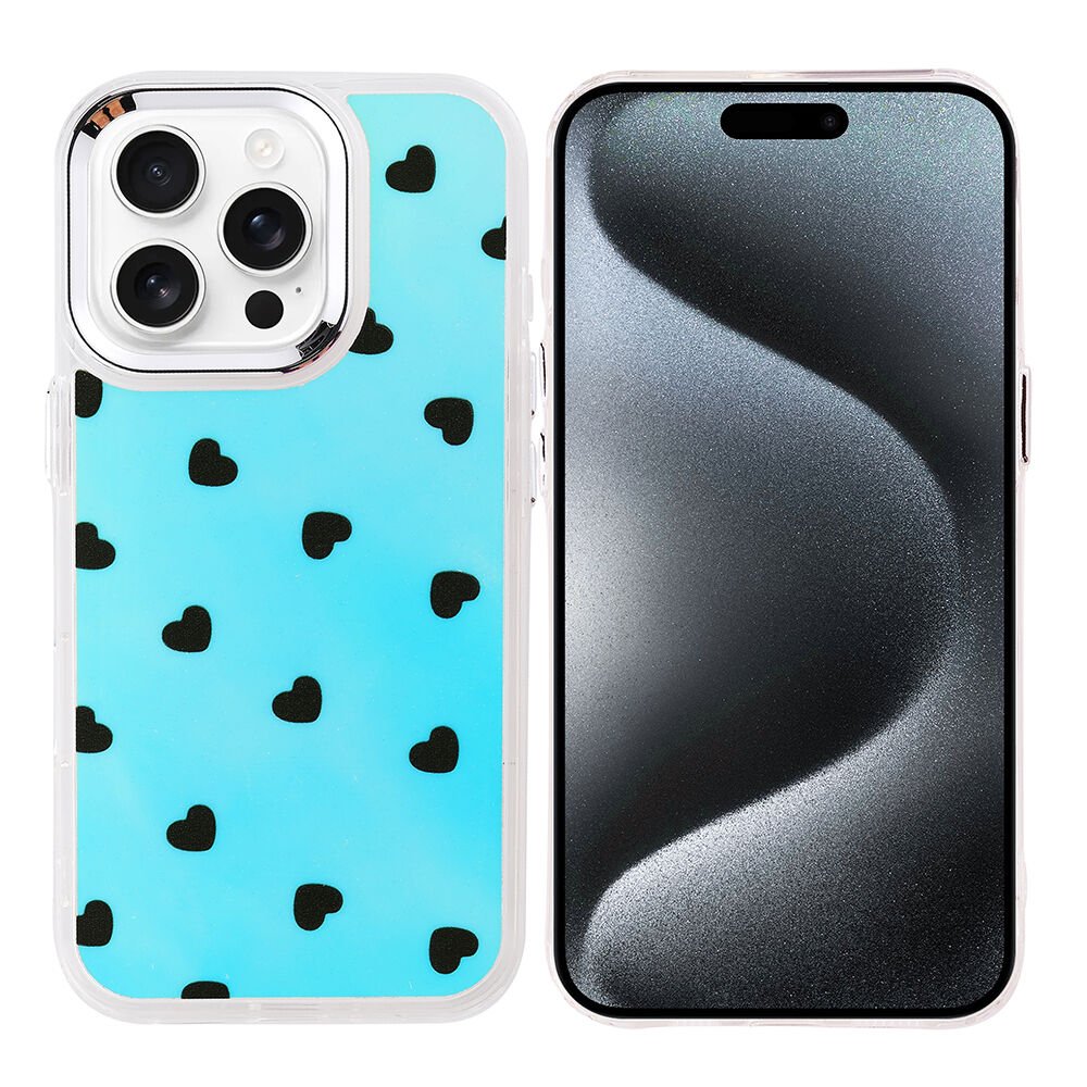 iPhone 15 Pro Max Kılıf Airbag Tasarımlı Hadra Kapak Kalp