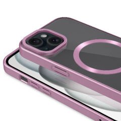 iPhone 15 Kılıf Mat Tasarımlı Magsafe Wireless Şarj Özellikli Mat Setro Kapak Sarı