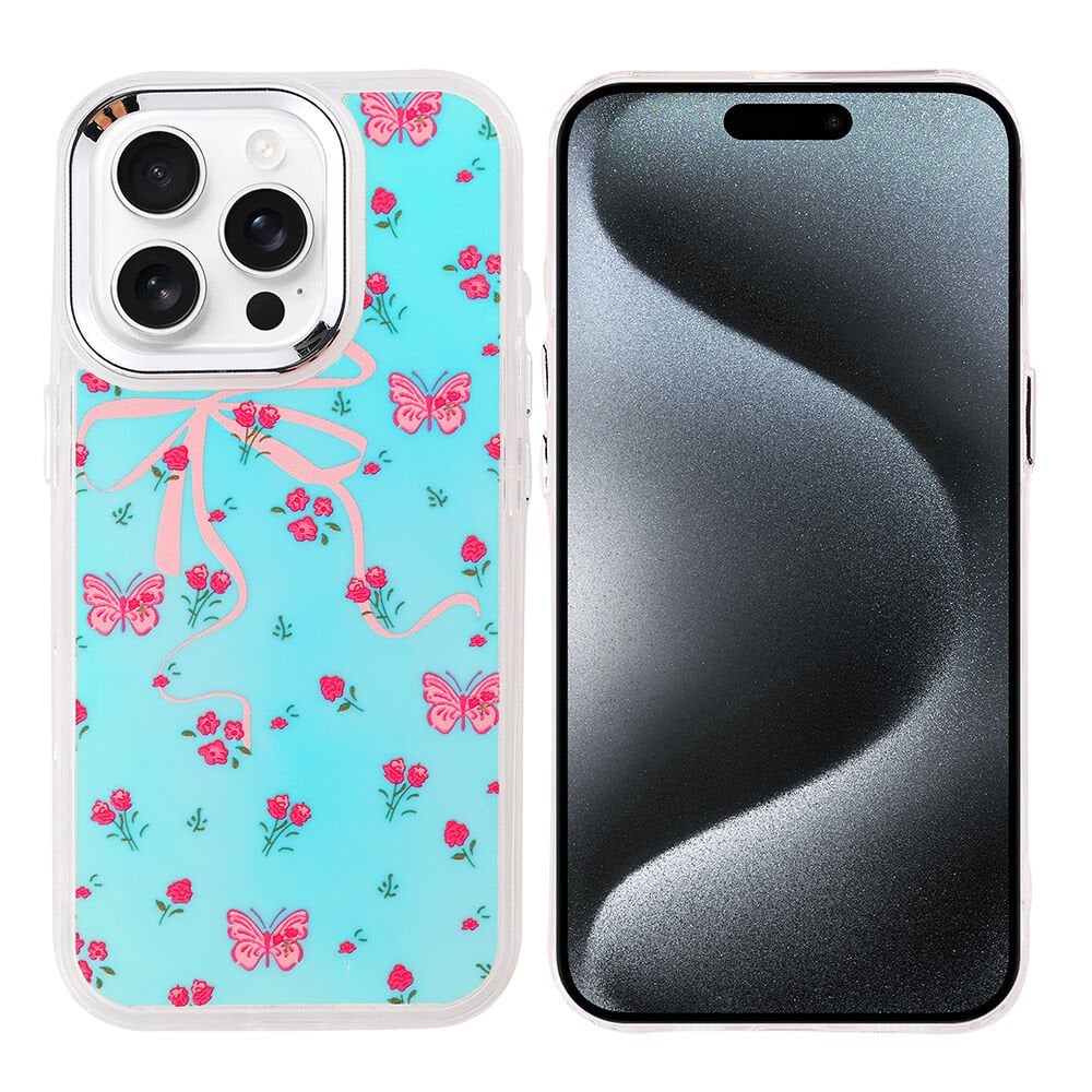 iPhone 15 Pro Max Kılıf Airbag Tasarımlı Hadra Kapak Kelebek