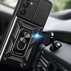 Samsung Galaxy A35 Tank Kılıf Magnetik Standlı Kamera Korumalı Sürgülü Vega Kapak