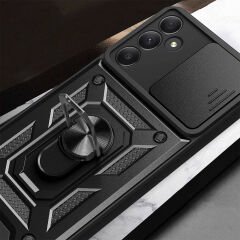 Samsung Galaxy A35 Tank Kılıf Magnetik Standlı Kamera Korumalı Sürgülü Vega Kapak