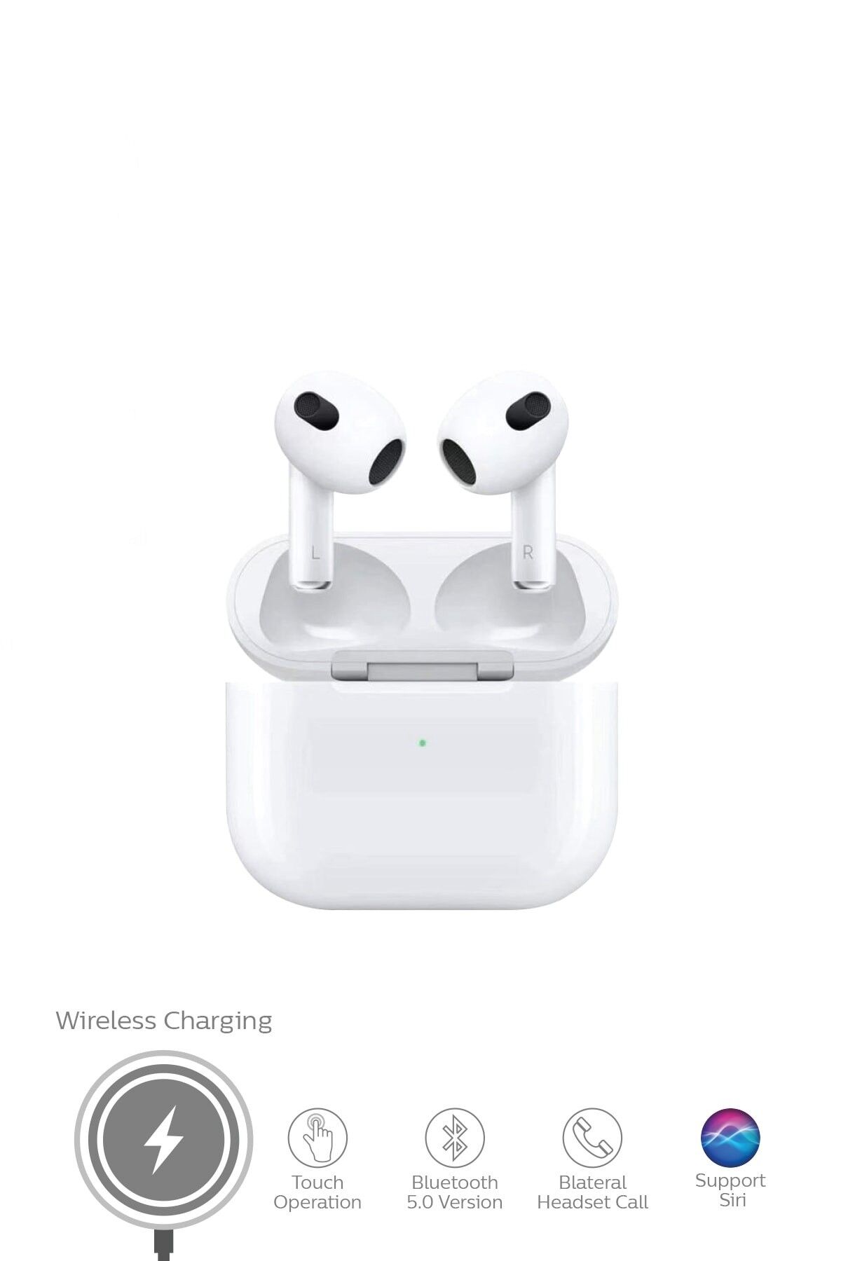 3.nesil Ios Ve Androıd Uyumlu Kablosuz Şarj Destekli Kılıf Hediyeli Bluetooth Kulaklık