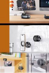 Manyetik Vakumlu Katlanır Araç Telefon Tutucu Ayna-cam-araba Magsafe Araç Tutucu X68