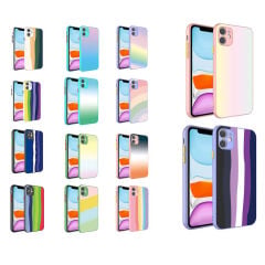 iPhone 11 Kılıf Kamera Korumalı Renkli Temperli X-Cam Kapak