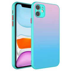 iPhone 11 Kılıf Kamera Korumalı Renkli Temperli X-Cam Kapak