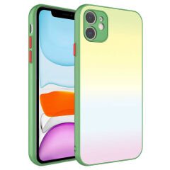 iPhone 11 Kılıf Kamera Korumalı Renkli Temperli X-Cam Kapak
