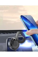 Manyetik Vakumlu Katlanır Araç Telefon Tutucu Ayna-cam-araba Magsafe Araç Tutucu X68 Siyah