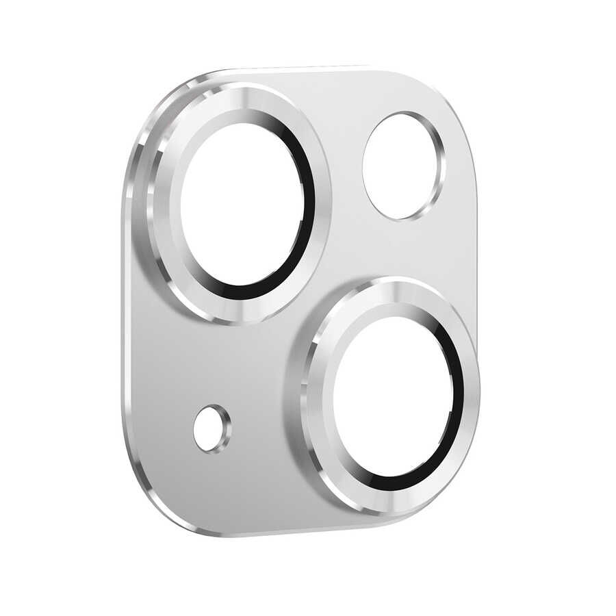 iPhone 13 CL-03 Kamera Lens Koruyucu Gümüş