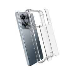 Xiaomi 14T Pro Kılıf Nitro Anti Shock Darbe Emici Köşe Korumalı Şeffaf Silikon Kapak Şeffaf