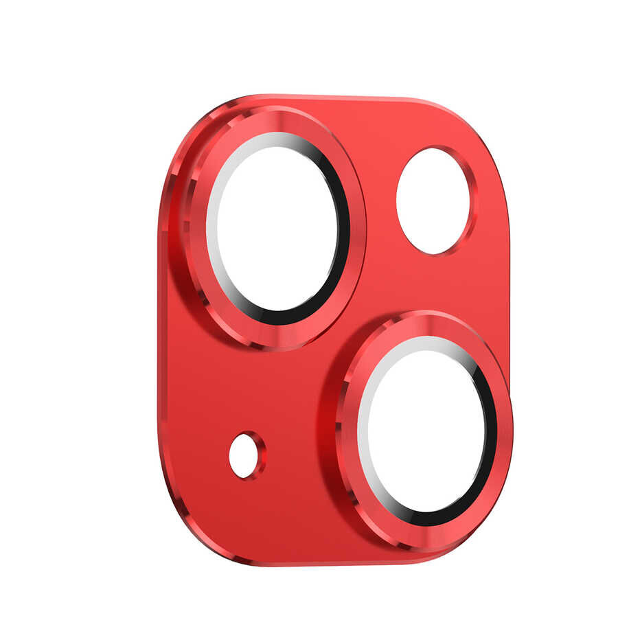 iPhone 13 CL-03 Kamera Lens Koruyucu Kırmızı