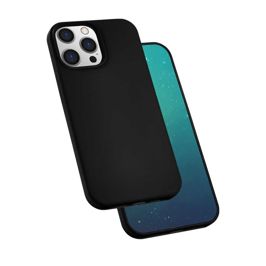 iPhone 13 Pro Max Kılıf Silk Silikon Siyah