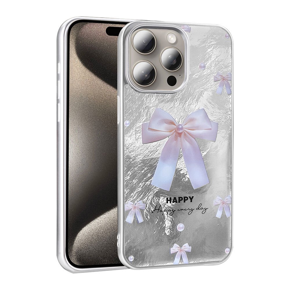 iPhone 15 Pro Max Kılıf Desenli Mep Kapak İncili Fiyonk