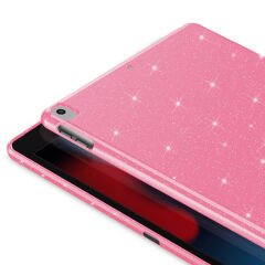 Apple iPad 10.2 2021 (9.Nesil) Simli Parlak Görünümlü Tablet Koton Kılıf