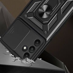 Samsung Galaxy A15 Kılıf Magnetik Standlı Kamera Korumalı Sürgülü Vega Kapak