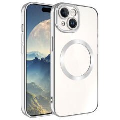 iPhone 15 Plus Kılıf Magsafe Wireless Şarj Özellikli Setro Silikon