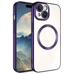iPhone 15 Plus Kılıf Magsafe Wireless Şarj Özellikli Setro Silikon