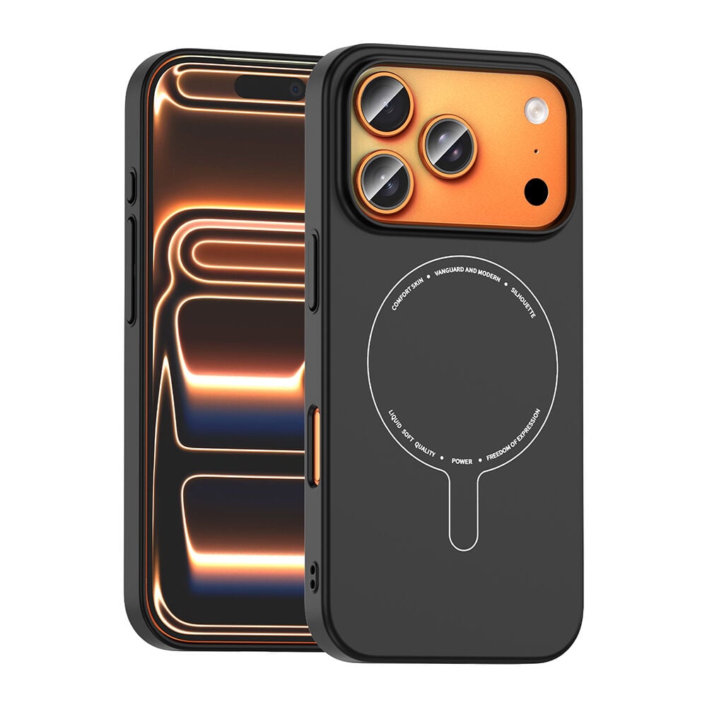iPhone 17 Pro Kılıf M-Safe Şarj Özellikli Kamera Korumalı Premium Elio Sert PC Kapak